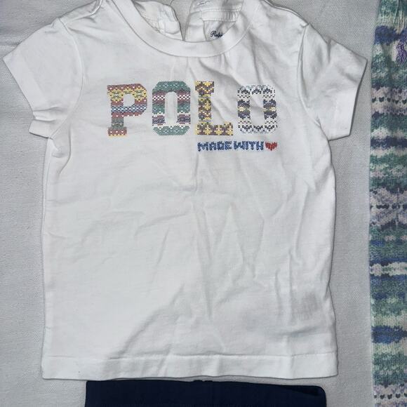 Ralph Lauren Baby Girl Riding Set - Top-6M, Pants-3M, Leggings-9M Runs Small - Picture 2 of 9